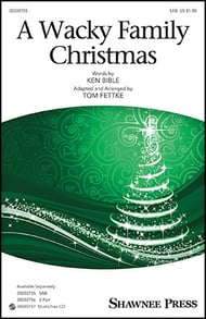 cover A Wacky Family Christmas SAB choral sheet music cover